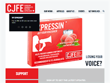 Tablet Screenshot of cjfe.org